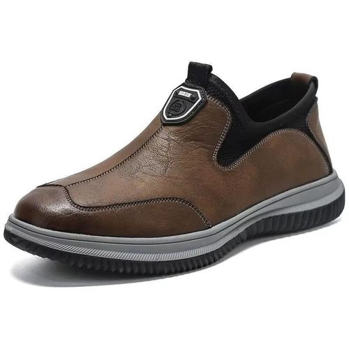 product_image_name-KANGERDUN-Men's casual leather shoes, round toe, EVA insole, non-slip walking shoes-6