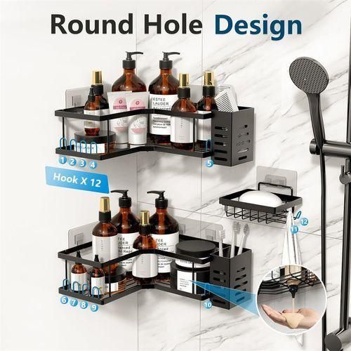 product_image_name-Generic-5 Pieces Bathroom Storage Rack, Rustproof Bathroom Shower Caddy-4