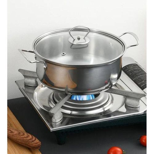 product_image_name-White Label-10 Pcs Stainless Steel Kitchen Cookware Sets - Silver-5