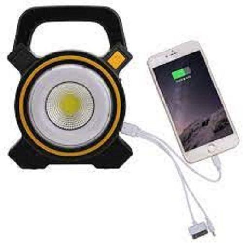 product_image_name-Cob-Work 2 In 1 Solar/ USB Rechargeable Multifunction Torch Power Bank - Black-3