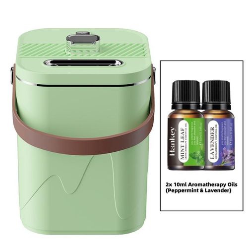 product_image_name-Qkz-Dual Nozzle Humidifier 1.8L - High-Temp Sterilization, Quiet 4-Speed Mist, Night Light & Auto Shut-Off Free 2x 10ml Aromatherapy Oils (Peppermint & Lavender) for Home, Baby Room, Office-2