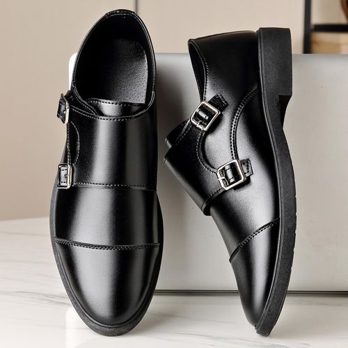 product_image_name-Fashion-Men's Business Casual Official Glossy Slip-On Shoes – Black-1