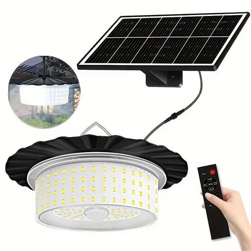 Generic Split-type LED solar pendant light with remote control, suitable for outdoor garden and courtyard lighting