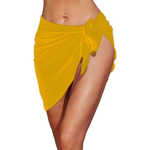 Women Short Sarongs Swimsuit Coverups Beach Bikini Wrap Sheer