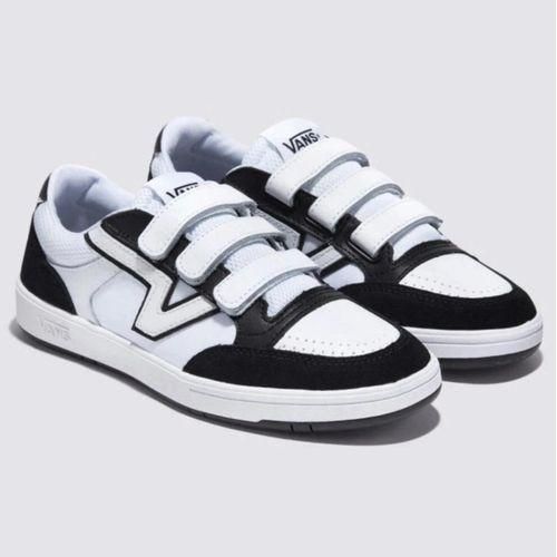product_image_name-Generic-Vans Retro Lowland Sneakers with Triple Velcro Straps - White/Black-1