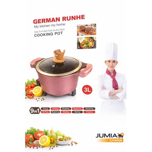 product_image_name-Generic-Multi-Function Electric Cooking Pot – 3L Non-Stick Smart Cooker for Frying, Steaming, Boiling & Grilling-1