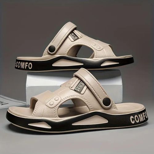 product_image_name-Fashion-Men's Summer Slippers - Breathable, Non-Slip EVA Beach Shoes - Khaki-3