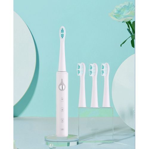 Generic Electric Toothbrushes Whitening With 4 Brush Heads - WHITE
