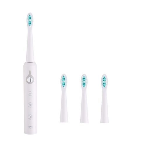Generic Electric Toothbrushes Whitening With 4 Brush Heads - WHITE - image 2