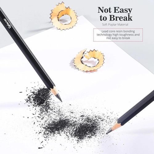 product_image_name-Generic-14-piece professional sketching pencil set (12B–6H) with eraser and pencil sharpener-3