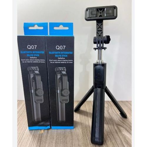 AD Mini Q07 Tripod Selfie Stick with Light - Black - image 2