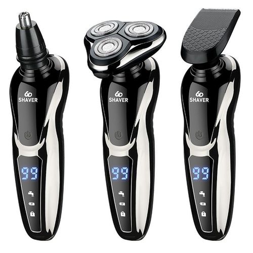 Generic 3-in-1 Electric Shavers For Men Set USB Rechargeable Washable LED Displa