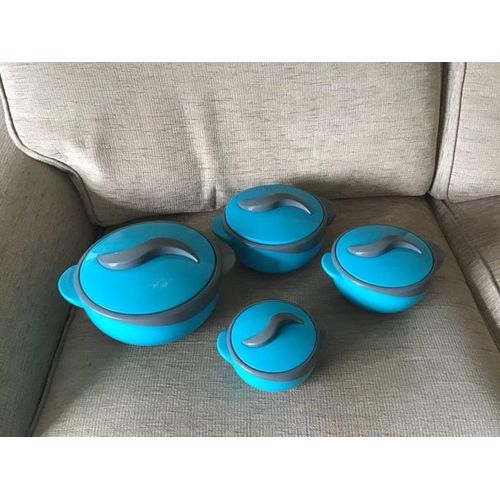 product_image_name-Generic-4Pieces Insulated Food Bowls With Lid - Blue Multicolor-3