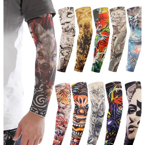 product_image_name-A Design-2pcs Artificial Tattoo Sleeve for Men's T - Shirt - Multicolours-2