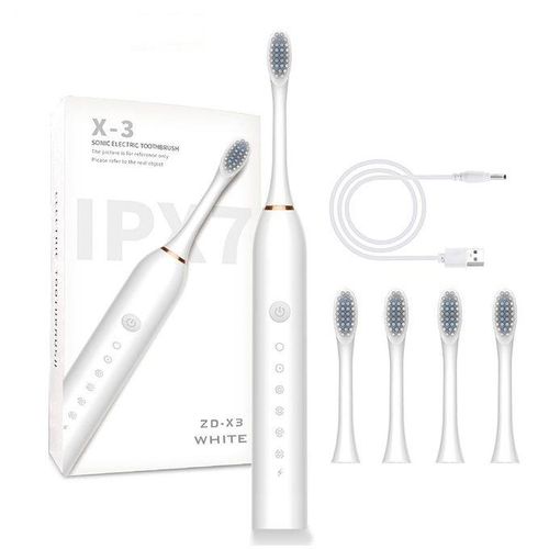Generic Six-speed Electric Toothbrush USB Charging-White