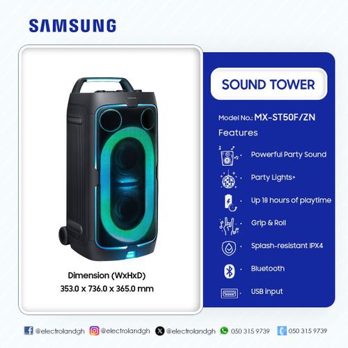 Samsung  MX-ST50F/ZN 240 Watts Sound Tower Audio Play High Power - Black - image 5