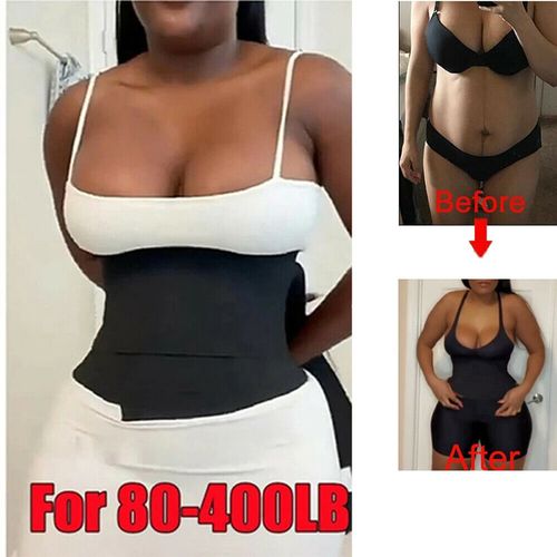 Generic Waist Trainer Women Slimming Snatch Andage Wrap Body Shaper Tummy  Shapewear Trimmer Belt Corset Top Stretch Bands-Black