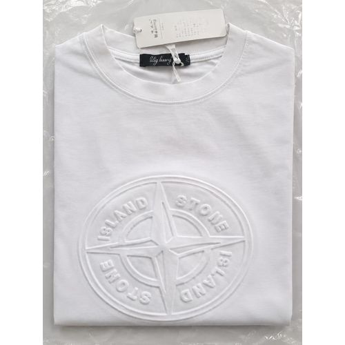 Generic Men's Premium Thick Cotton Graphic Short-Sleeve Casual Shirt- White