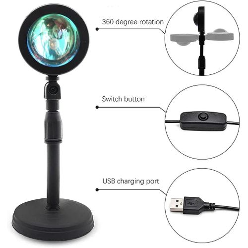 product_image_name-WakeView-USB Powered Remote Control 20-Color Sunset Lamp/Projector-8