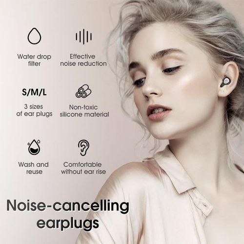 product_image_name-Generic-Silicone Anti-noise Earplugs, Swimming Earplugs, Reusable - Black-4
