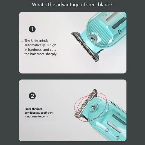 product_image_name-Generic-Smart Rechargeable Hair Trimmer/Shaving Machine comes with Shaver, Oil bottle ,Brush ,Charging cable & User Guide- Black-5