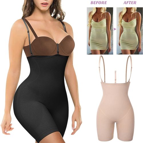 Control Shapewear for Women Seamless Bodysuit Open Bust Mid Thigh Body  Shaper Shorts Open Crotch Waist Trainer : : Clothing, Shoes 