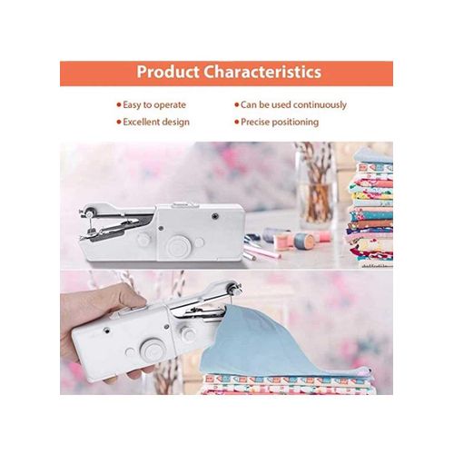 product_image_name-Generic-Handheld Electric Sewing Machine, Portable Quick Repair Stitcher for Clothing, DIY Crafts & Home Use, Compact and Lightweight (L22.85 x W5 x H15)cm / (L9 x W2 x H6)inch - White-3