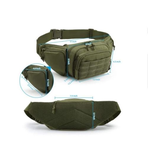 product_image_name-AD-Casual Men's Waist Bag - Green -2
