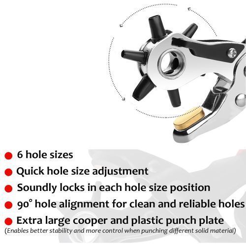 Shop Generic Hole Puncher Round Holes Professional Leather Hole Punch Tool  For Belts Watch Shoe Bag Strap Online