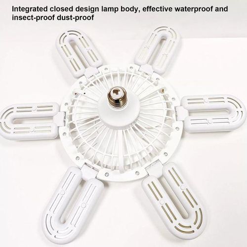 Generic E27 ceiling fan light, Two-in-one electric fan ceiling light with built-in remote control, suitable for bedroom and kitchen use - image 2