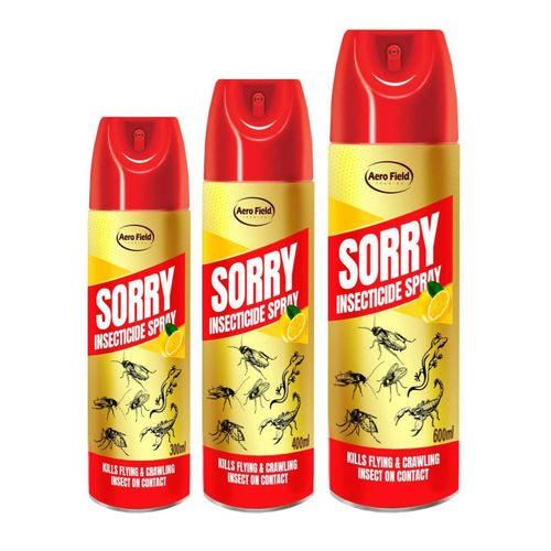 product_image_name-Generic-3pcs Sorry Insecticide Spray 300 - 400 - 600ml - Yellow/Red-1