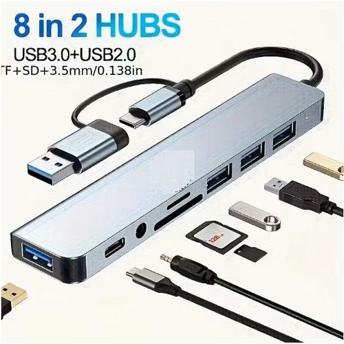 Generic 8-in-2 Multi-Function Hub