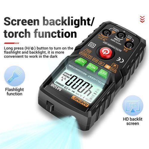 Generic  ANENG M108 Smart Digital Multimeter Auto Range 4000 Counts NCV With Backlight Flashlight - image 6