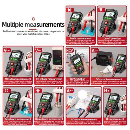 Generic  ANENG M108 Smart Digital Multimeter Auto Range 4000 Counts NCV With Backlight Flashlight - image 8