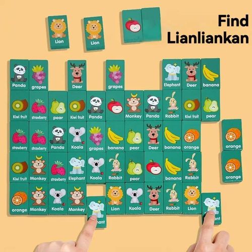 product_image_name-Generic-Wooden matching games, fruit and animal solitaire games, dominoes games, elimination games, memory chess, interactive tabletop games for family gatherings, educational toys.-4
