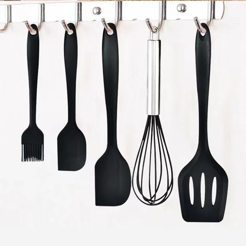 Mateamoda 5 In 1 Kitchenware Kitchen Utensils Cookware Baking Set Cooking  Scraper Whisk Brush - Black - image 7