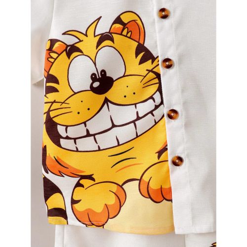 product_image_name-Catpapa-1-6 Years Kid Boy 2PCS Cartoon Tiger Polo Shirt With Shorts-6
