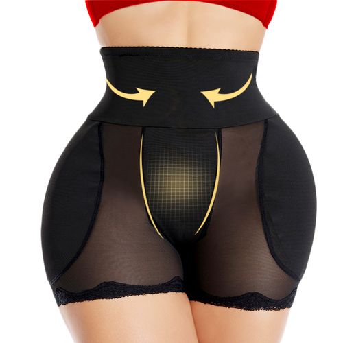 Padded Body Shaper Butt Lifter Panty (Black/Large)