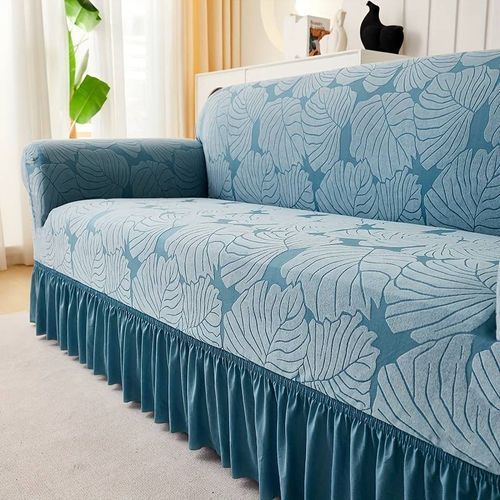 product_image_name-Generic-1/2/3/4 Seat Elastic Sofa Cover, Furniture Protective Cover - Blue-3