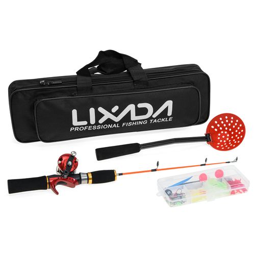 Shop Lixada Ice Fishing Rod Reel Combo Complete Kit Online