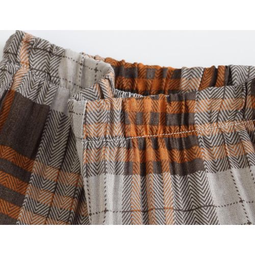 product_image_name-JOMAKE-Girls' Casual Trousers, Brown Check, Ages 1-7-3