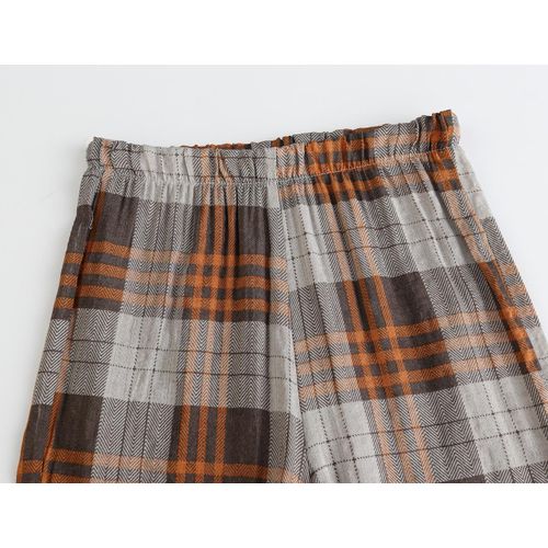 product_image_name-JOMAKE-Girls' Casual Trousers, Brown Check, Ages 1-7-4