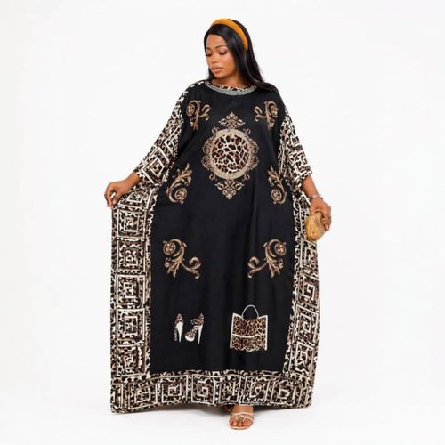 black boubou dress 100% Boubou African Dress High Quality handmade With High main image 0