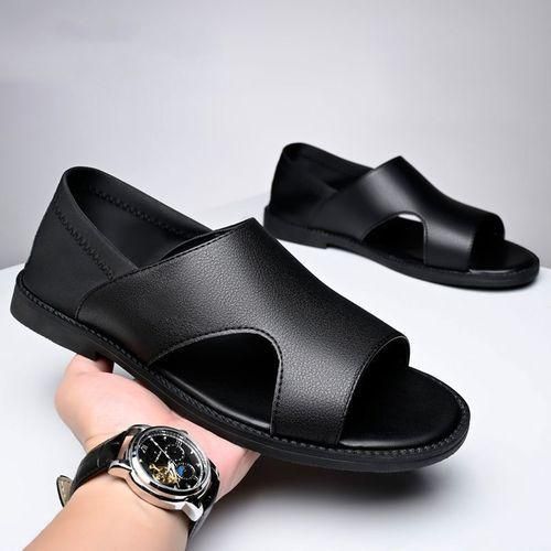 product_image_name-Fashion-Men's Palm Sandals Shoes Comfortable Soft Sole Casual Black-7