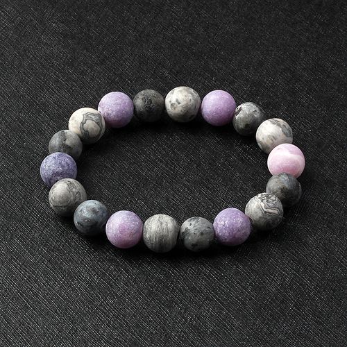 Nine planets of the solar system chakra rainbow frosted natural stone  [Traveler Energy Crystal Bracelet] - Shop belize-studio Bracelets - Pinkoi