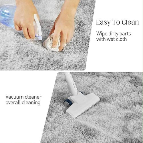 Generic 80cm x 160cm Small Fluffy Rug Carpet Bedroom Livingroom-Grey - image 3