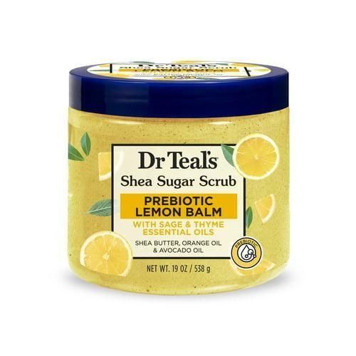 product_image_name-Dr Teal'S-Shea Sugar Body Scrub with Prebiotic Lemon Balm and Essential Oils, - 538g-1