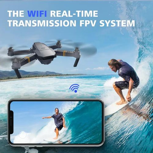 Generic E88 4K Foldable Drone with Dual HD Camera – WiFi FPV Quadcopter - Black - image 5