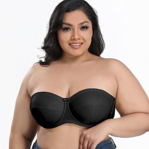 Shop Generic New Strapless Bra Push Up Unlined Bras Female Underwear  Seamless Bralette Removable Shoulder Strap Plus Size Bra B C D E F G H  Online