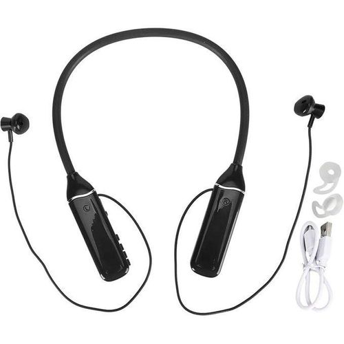 Generic Wireless Stereo Bluetooth Neckband Earphones With LED Battery Display - Black - image 5